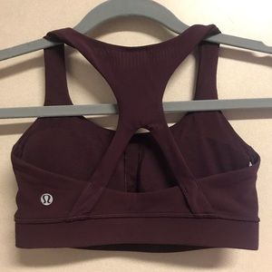 Lululemon 50 Rep Bra Bordeaux Drama